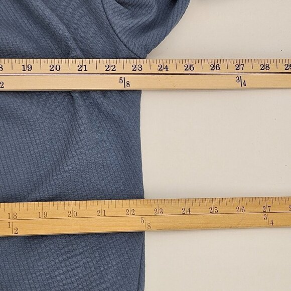 Eileen Fisher Organic Cotton Open Front Cardigan Blue Women's M Knit Minimalist - Picture 10 of 12